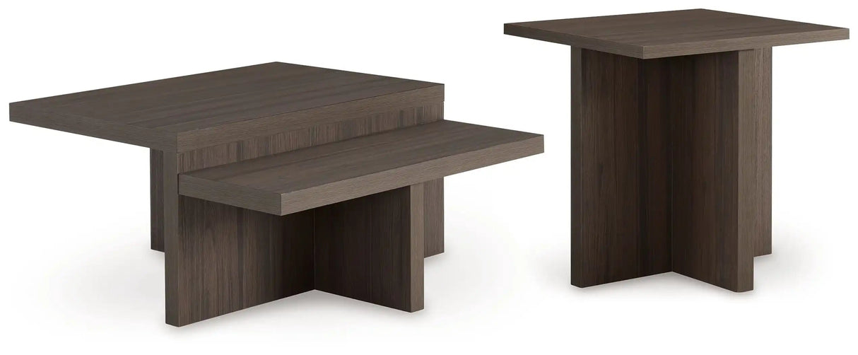 Zendex - Occasional Table Set (Set of 2) - Brown - Best Buy Furniture