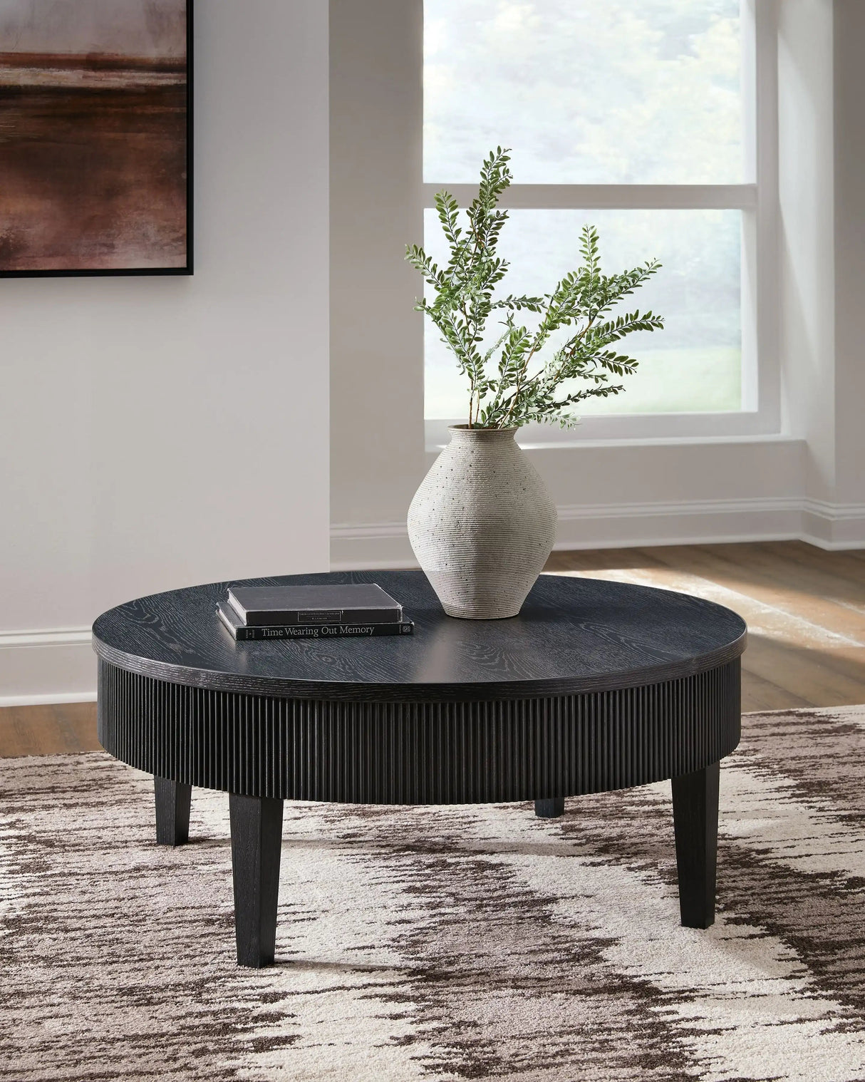 Marstream - Round Cocktail Table - Black - Best Buy Furniture