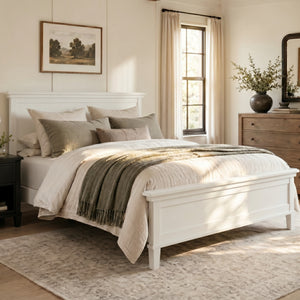 Mid-Century Modern Wood Platform Bed