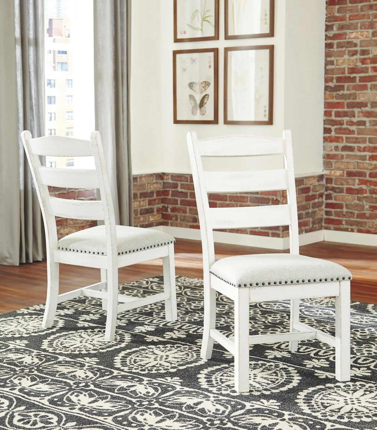 Valebeck - Dining UPH Side Chair (Set of 2) - Beige / White - Best Buy Furniture