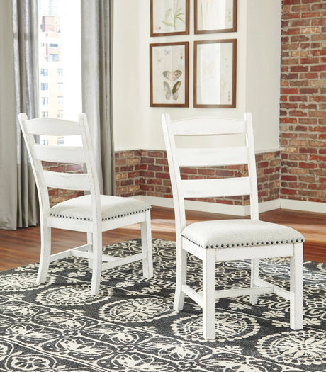 Valebeck - Dining UPH Side Chair (Set of 2) - Beige / White - Best Buy Furniture