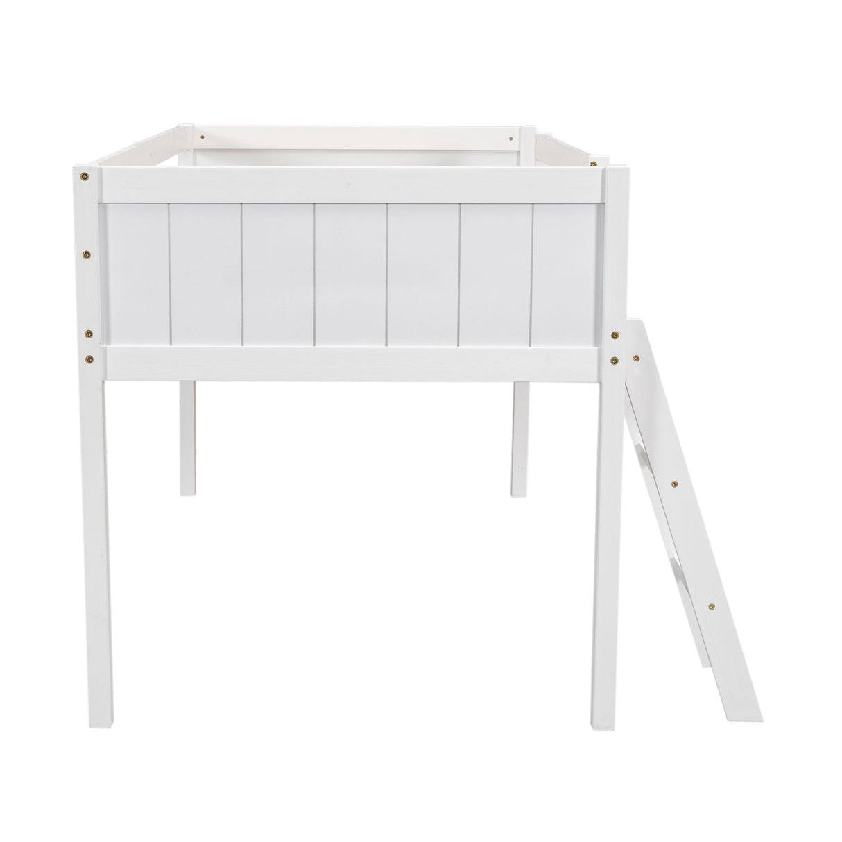 Low Loft Bed With Adjustable Ladder
