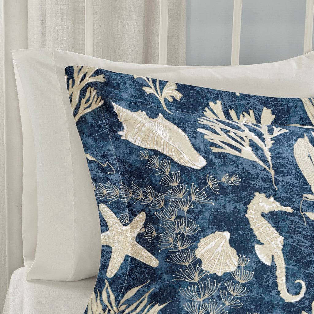 7 Piece Cotton Sateen Comforter Set Coral Cal King