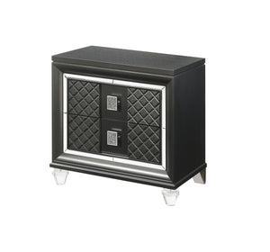 Sawyer - Metallic Nightstand - Gray - Best Buy Furniture