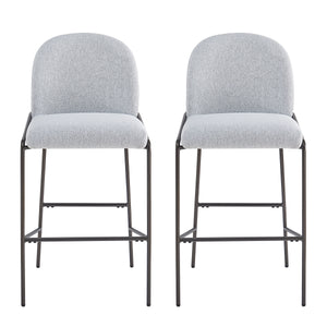 Galen Indoor Metal Upholstered Barstool