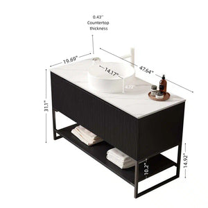 Tulio 48" Bathroom Vanity with Sink and Storage Cabinet