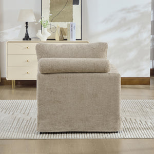 31.69" Wide Modular Sofa Bed With Cushions in Taupe