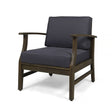 Enchanting Outdoor Club Chair With Slat Panel Design And Water Resistant Cushion - Dark Gray - Best Buy Furniture