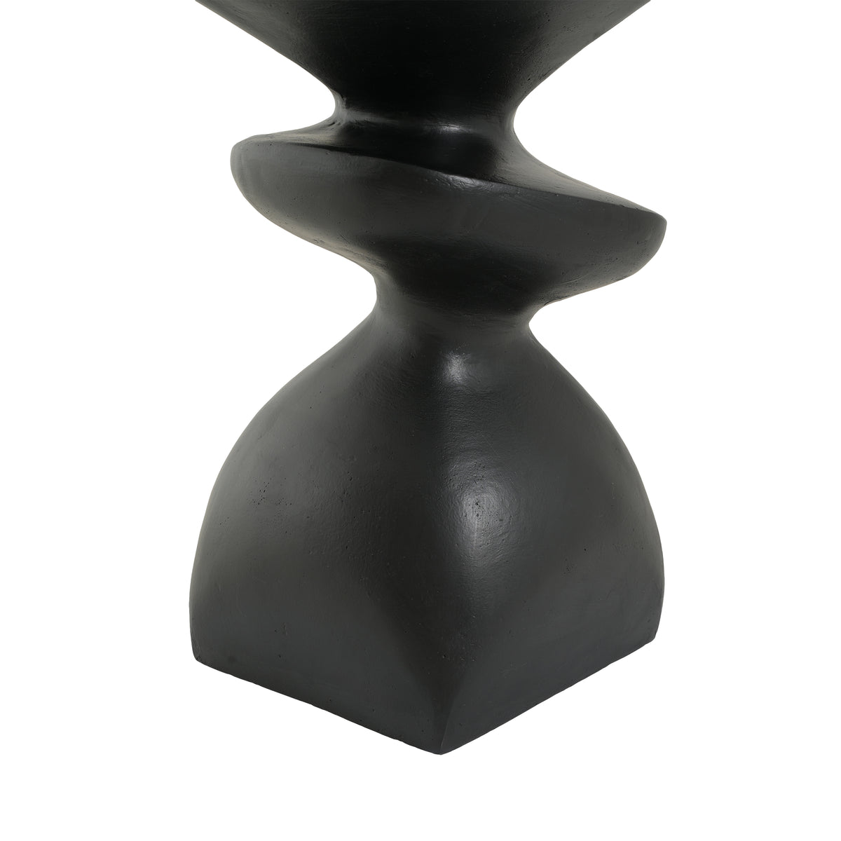 Black Abstract Tiered MGO Side Table