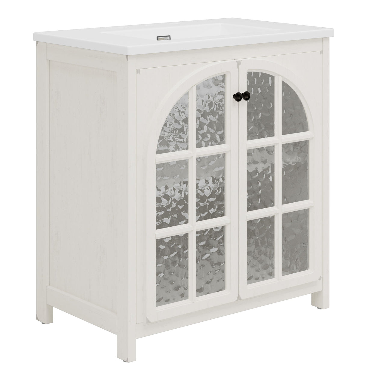 Vintage Farmhouse Bathroom Vanity With Ceramic Sink