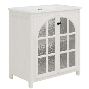Vintage Farmhouse Bathroom Vanity With Ceramic Sink