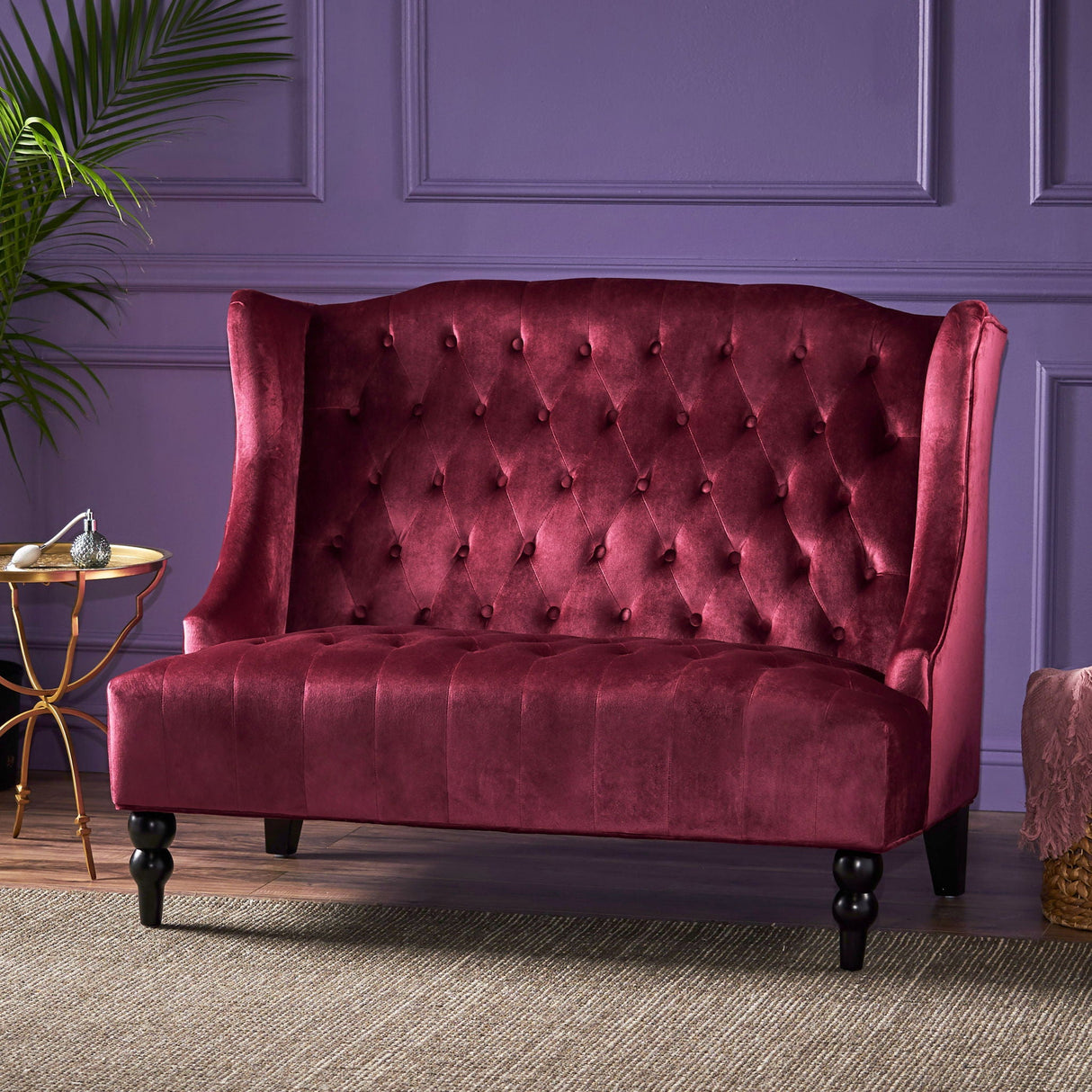 Nurturing - Upholstered Loveseat With Wing Back And Diamond Tufting - Best Buy Furniture