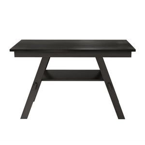 TOPMAX 6-Piece Wood Counter Height Dining Table Set with Storage Shelf