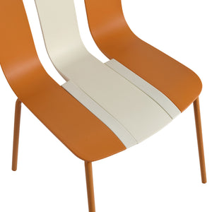Modern Striped Blocking Single Chairs, Waterproof And Fade Resistant (Set of 4)