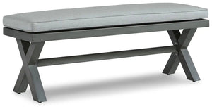 Elite Park - Bench With Cushion - Gray - Best Buy Furniture