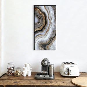 Canvas Painting Wall Art Framed, Artwork Decor, Picture Marble Print Paintings For Living Room - Frosted Glass / Gold
