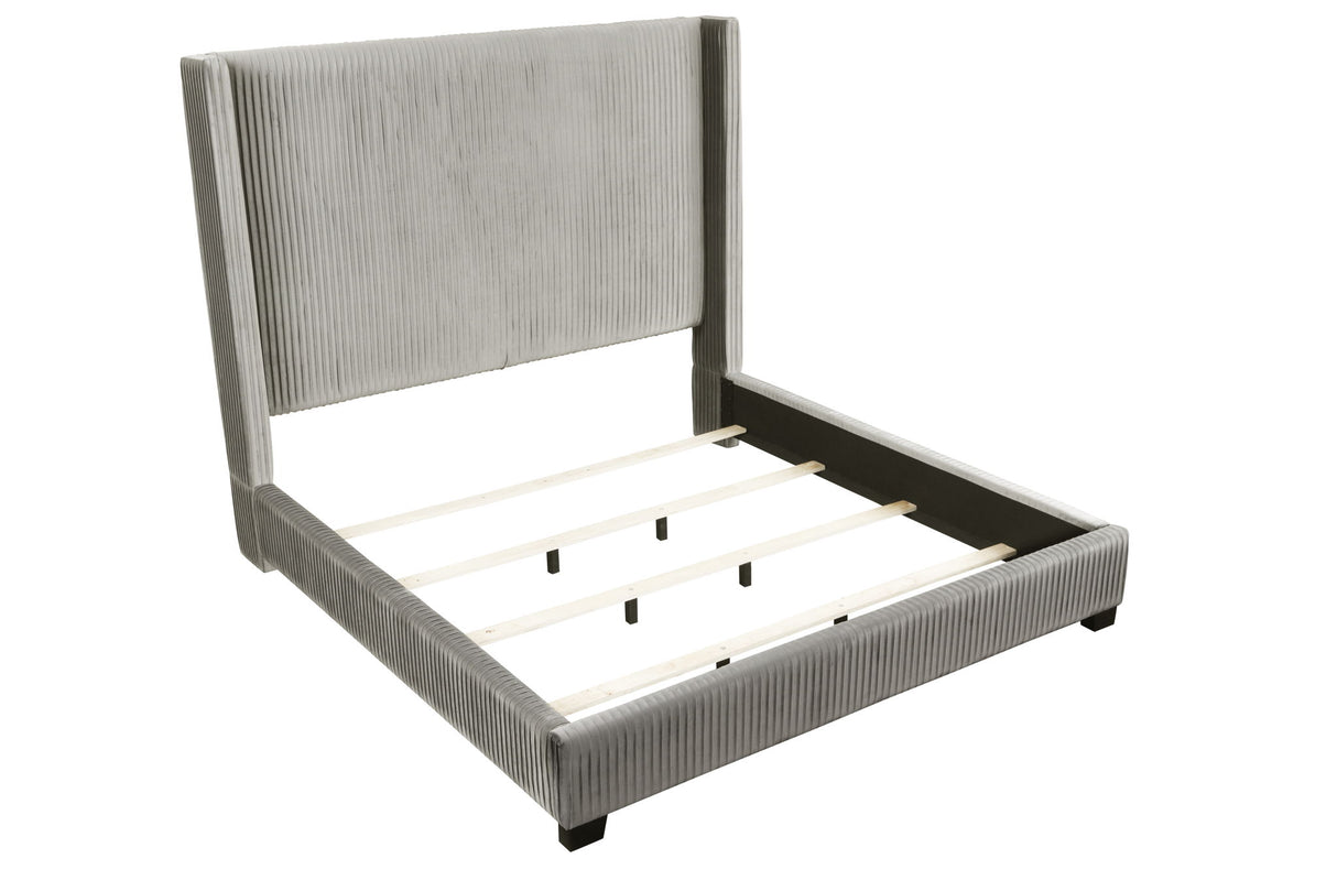 Upholstered Bed, Space-Saving Design