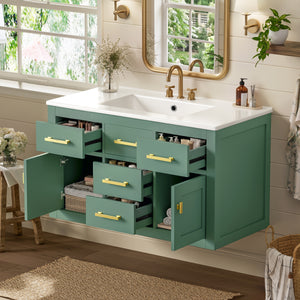 36'' Wall Mounted Bathroom Cabinet – French Style Bathroom Vanity