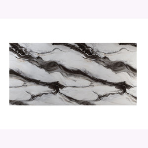 Stacey - Buffet With Storage Drawers And Marble Detailing - Black / Marble