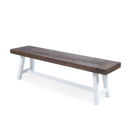 Tranquilizer - Outdoor Acacia Wood Bench With Slat Panel Design - Best Buy Furniture