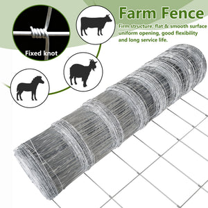 Farm Livestock Fence - 5.9 x 328FT Galvanized Iron Wire