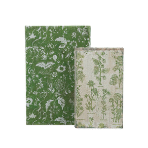 S/2 Decorative Book Boxes with Rustic Floral Patterns