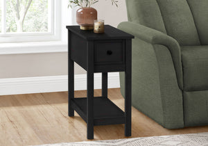 Accent End Table, 2 Tier, Narrow, Lamp, Storage Drawer, Charming Design - Best Buy Furniture