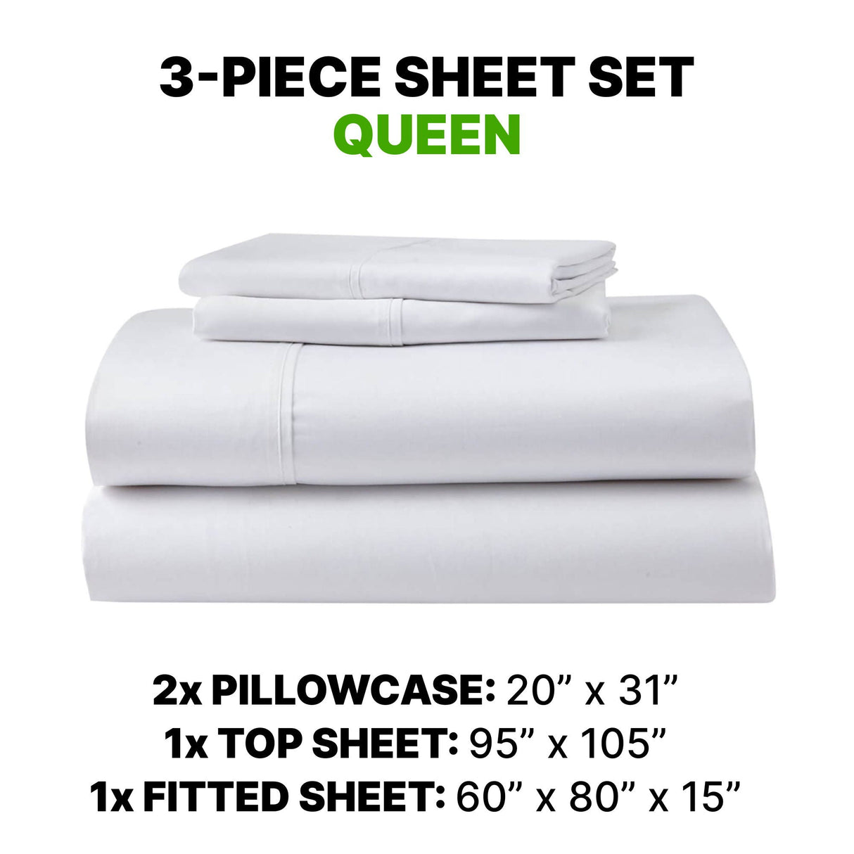 Sheet Set Luxurious Supima Cotton & TENCEL Blend with GhostGrip Bands