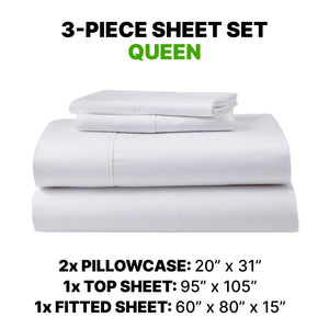 Sheet Set Luxurious Supima Cotton & TENCEL Blend with GhostGrip Bands