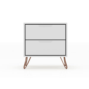 Rockefeller - Nightstand With 2 Drawers - White