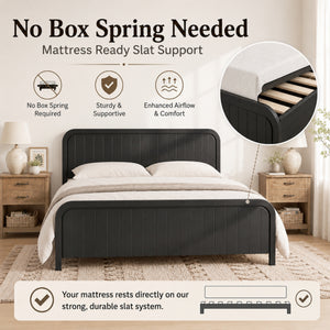 King Bed Frame with Headboard
