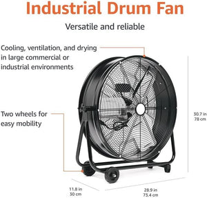 24 Inch Heavy Duty Metal Industrial Drum Fan