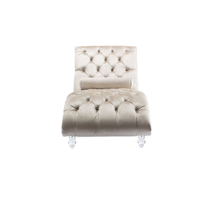Chaise Lounge Indoor, Button Tufted Upholstered Chaise Lounge Chair With Pillow