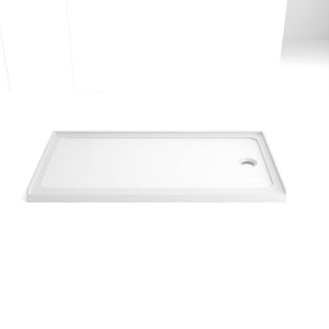 Shower Base Drain With Single Threshold Design