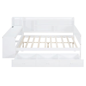 Daybed With 3 Drawers USB Ports And Desk