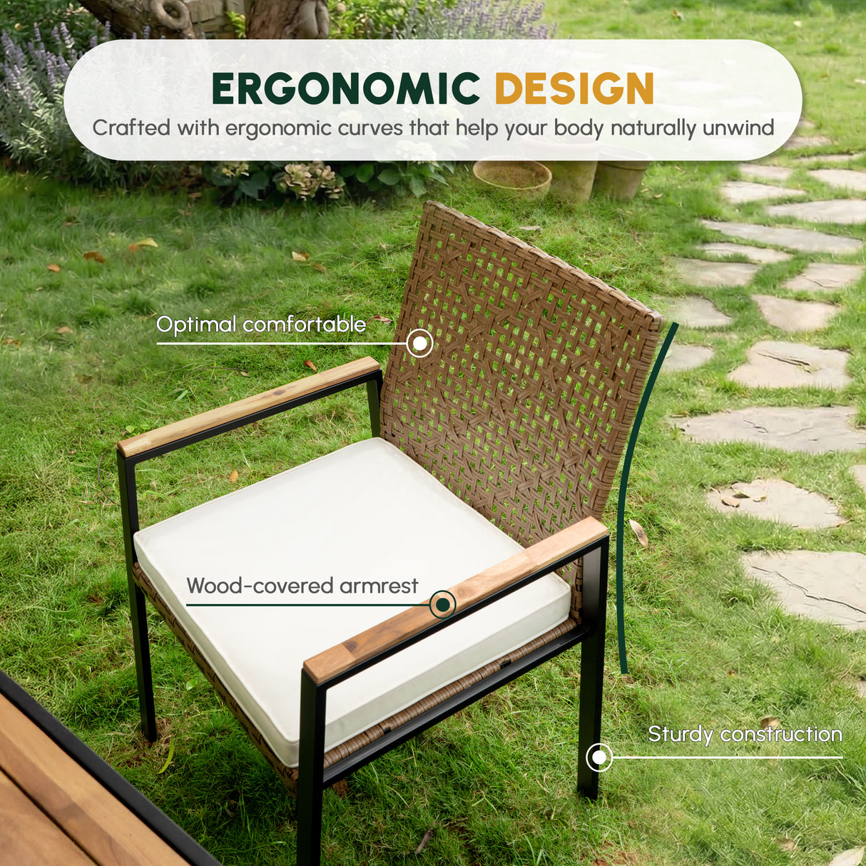 All Weather 5-Piece Patio Dining Table Set