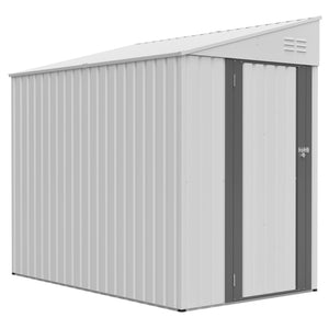 White 4' x 7' Lean-To Storage Shed