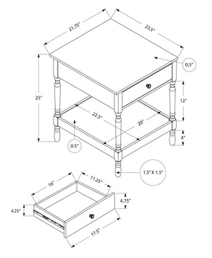 Accent - Table, 2 Tier, Square, Traditional - Walnut - Best Buy Furniture