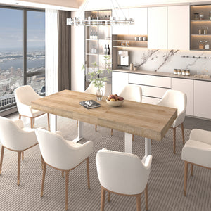 Extendable Dining Room Table for 6-10