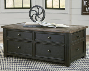 Tyler Creek - Lift Top Cocktail Table - Grayish Brown / Black - Best Buy Furniture