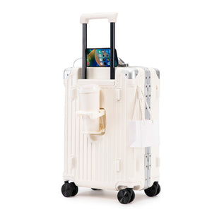 20 Inch Carry On Luggage, Aluminum Frame ABS Hard Shell Suitcase