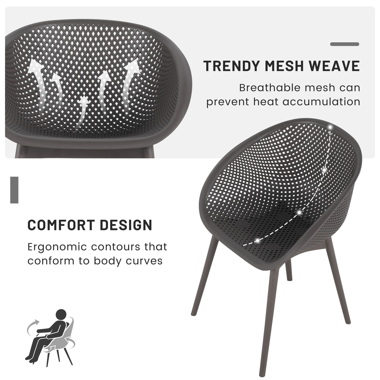 2 Pack Lounge Chair Set & Folding Square Table