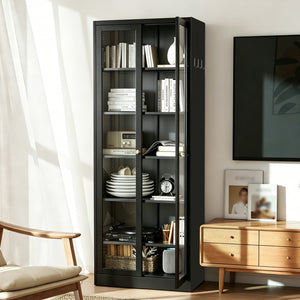 Metal Kitchen Pantry Cabinet with 5 Adjustable Shelves - Steel