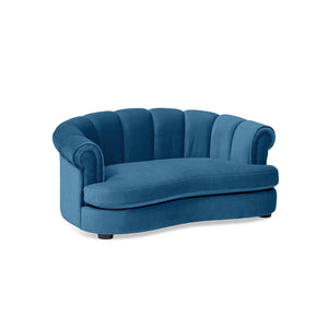 Halle 35.5" Rolled Arm Channel-Tufted Dog Sofa Bed, Medium, Satin