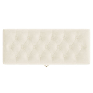 Modern Tufted Storage Ottoman Bench With Metal Legs