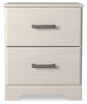 Stelsie - Two Drawer Night Stand - White - Best Buy Furniture