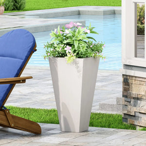 Outdoor Modern Cast Stone Planter - Best Buy Furniture