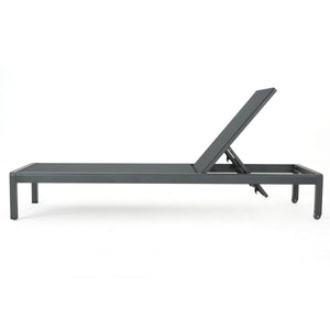 Outdoor Patio Chaise Lounge With 5 Reclining Positions