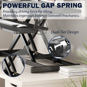 32 Inch Height Adjustable Desk Converter