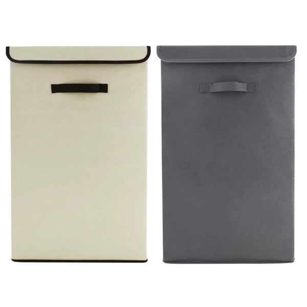 2 Pack Large Laundry Basket, Waterproof, Freestanding Laundry Hamper, Collapsible Tall Clothes Hamper with Extended Handles for Clothes Toys in the Dorm and Family